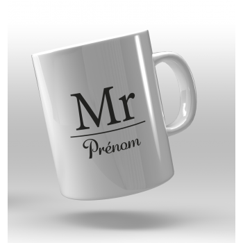 Mug Mr/Mme option prénom