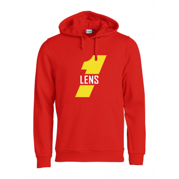 Sweat rouge à capuche unisexe inspire du maillot de lens de 1977